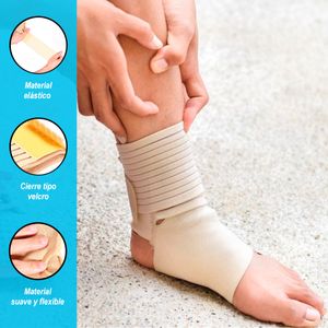 Par de Tobilleras Elásticas con Ajuste de Velcro