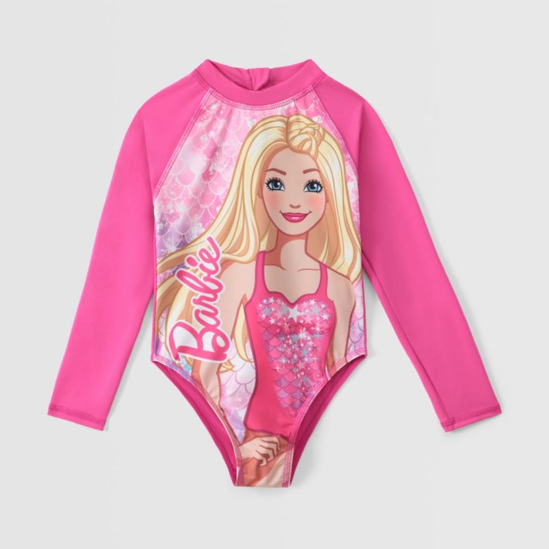 De Baño Para Niña Barbie Fucsia Talla 4 | 1000607882