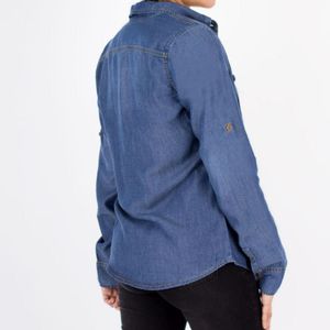 Blusa Jean Kayra Poblet Mujer Clasica Azul