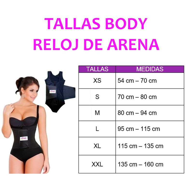 Body Faja Reloj De Arena Reduce Medidas Talla S