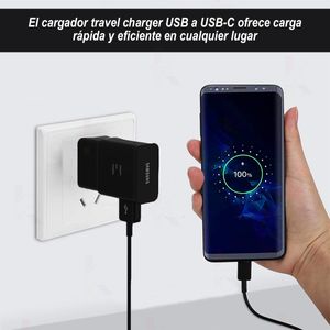 Cargador Genérico Compatible con Galaxy S10 Travel Charger Entrada USB-C