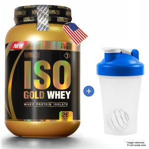 Proteína Level Pro Iso Gold Whey 1.2kg Vainilla + Shaker