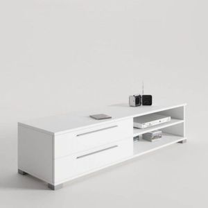 Mueble de TV R&R MUEBLES Moderno Asmara 140 cm.  Blanco