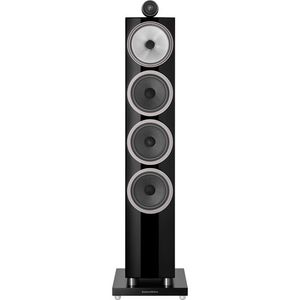 Bowers &amp; Wilkins 702 S3 Altavoz de pie de 3 vías (negro brillante, individual)