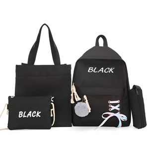 Mochila Juvenil Kawaii Mochila Aesthetic Set x 4