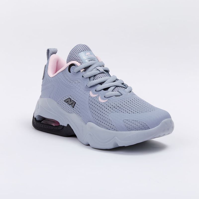 Zapatillas New Athletic Lifestyle Spideknit17 Gris Para Mujer