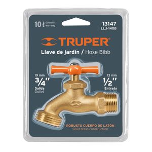 Caño de nariz 1/2" para jardin, 140g, en bliser Truper 13147