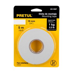 Cinta doble contacto de 19mm x 5m Pretul 20005