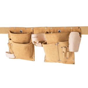 Cinturon Porta Herramientas de Carnaza 13 Compartimentos Truper 11537