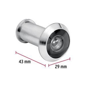 Mirilla de seguridad acabado cromo mate, Hermex 43674
