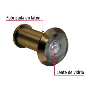 Mirilla de seguridad acabado latón antiguo, Hermex 43673