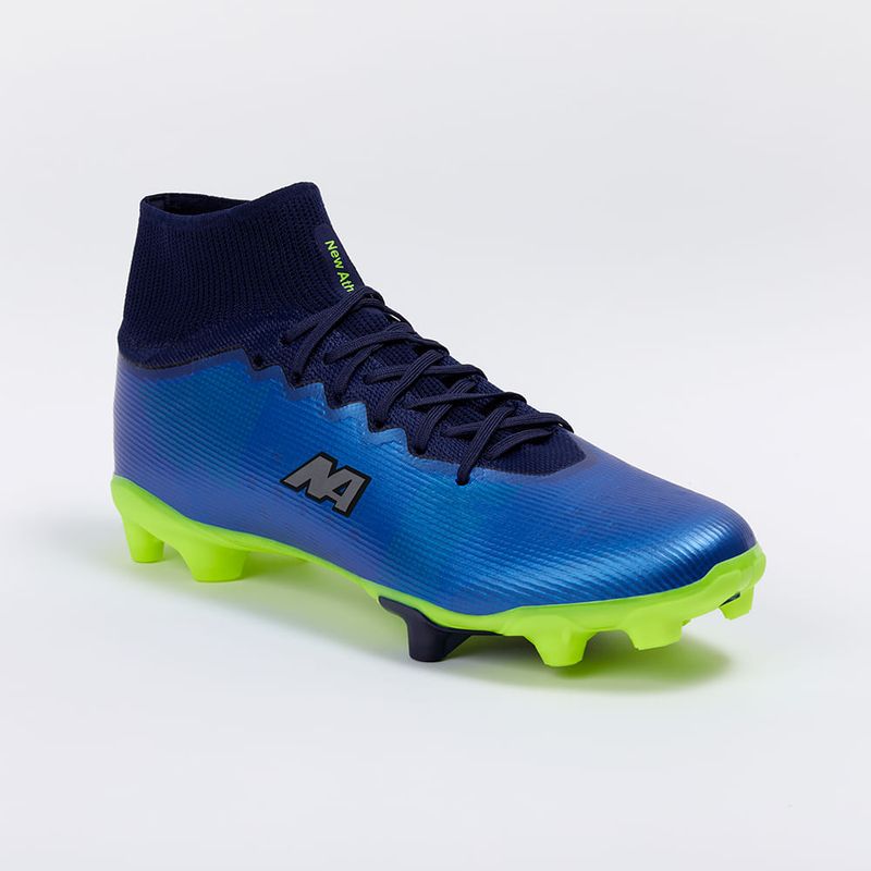 Zapatillas New Athletic Football 25 An Azul Con Verde Para Hombre Real Plaza