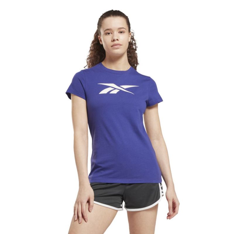 Polo Deportivo para Mujer Reebok Hi1707 Te Graphic Vector Tee Morado Real Plaza