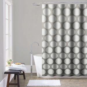 Cortina de Baño con Aros Orange 180x180cm Poly Moon