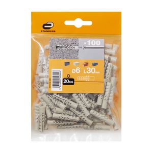 Tarugo 6x30mm x 100 unidades