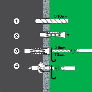 Tarugo 10x60mm x 4 unidades