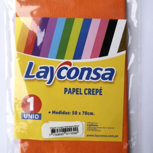 Papel Crepé LAYCONSA Naranja Bolsa 1un