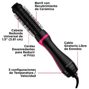 Secadora de Cabello REVLON One-Step Root Booster RVDR5292LA2 Negro