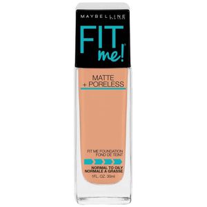 Base MAYBELLINE Fit Me Mate + Poreless Tono Sun Beige Frasco 30ml