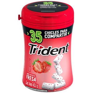 Goma de Mascar TRIDENT Fresa Envase 45.5g