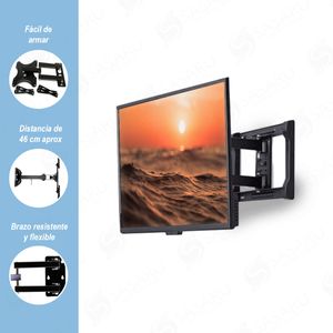 Rack para TV de 14”- 55” con brazo movible Negro