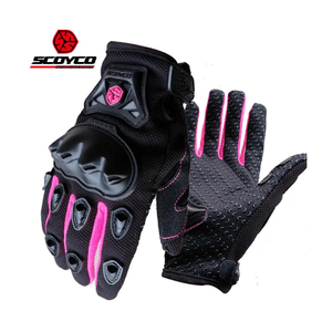 Guantes Antideslizantes Motociclistas Scoyco MC29 Talla L Rosadp