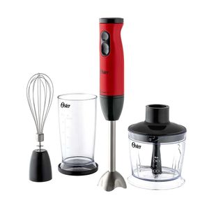 Batidora Oster De Inmersion 1 Velocidad + Turbo Fpsthb460a Rojo Con Negro