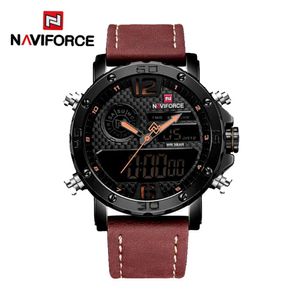 Reloj Naviforce NF9134M analógico y digital de cuero
