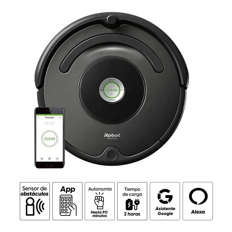 iRobot Aspiradora Robot Roomba 675 compatible con Alexa y Google assistant