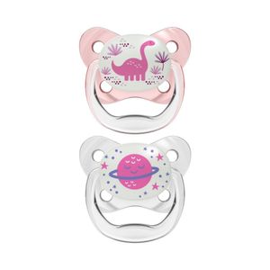 Chupones Para Bebe Dr Browns Pack De 2 Prevent Brilla En La Oscuridad Rosado 6-18M