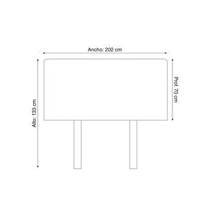 Cabecera Paraíso Blocks King Gris