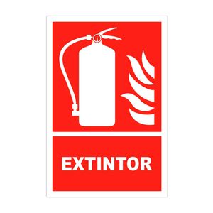 Señal de Extintor con Base 20x30cm