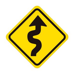 Señal vial Curva en U a la Derecha 60x60cm