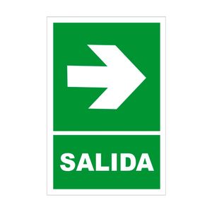 Señal de Salida Derecha 20x30cm