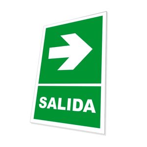 Señal de Salida Derecha 20x30cm