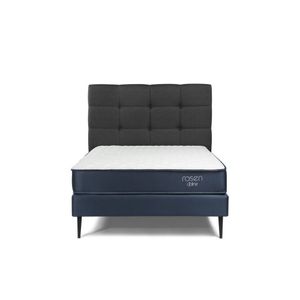 Dormitorio Upline Rosen 2 Plazas + Respaldo Issey Grafito