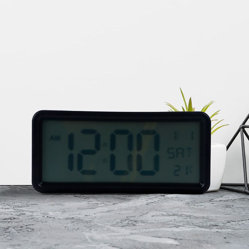 Reloj Negro Superficie Del Espejo Luces Led Silencio Despertador  Electrónico Hogar – Los mejores productos en la tienda online Joom Geek