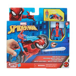 Figura Spiderman Con Vehículo 4 En 1