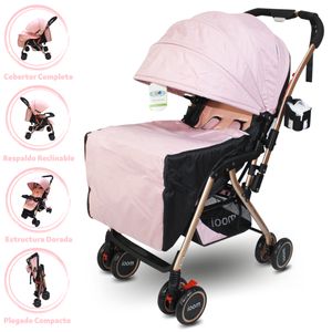 Coche Cuna de Paseo Beautiful MOOI Rosado