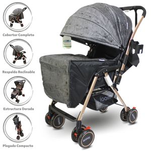 Coche Cuna de Paseo Beautiful MOOI Gris