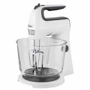 Batidora De Mano Y Pedestal Oster 250 Watts Con Tazon De Vidrio2 En 1