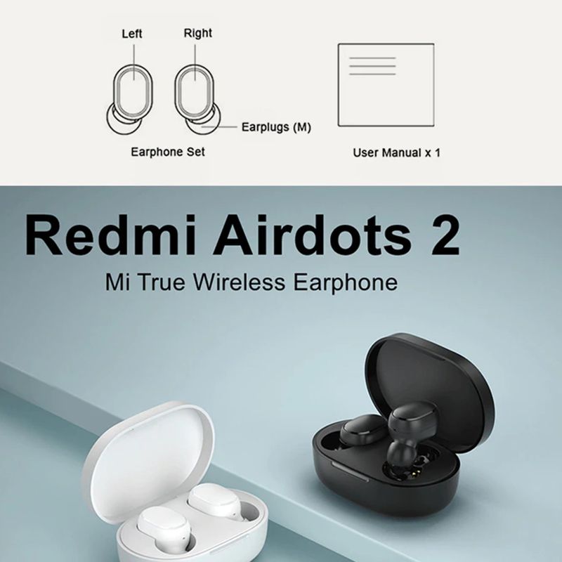 Audifonos Xiaomi Redmi AirDots 2 - Negro - Real Plaza