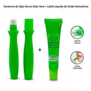 Contorno de Ojos Gel+Labial Líquido Con Ácido Hialurónico