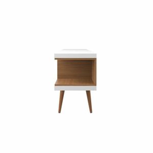Mueble para TV R&R MUEBLES Estilo Vintage Moderno Elizabeth Blanco con Marrón