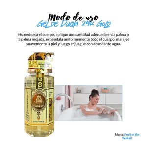 Gel de Ducha 24k Gold + Aceite Masajeador Corporal de Rosa - Fruit of the Wakali
