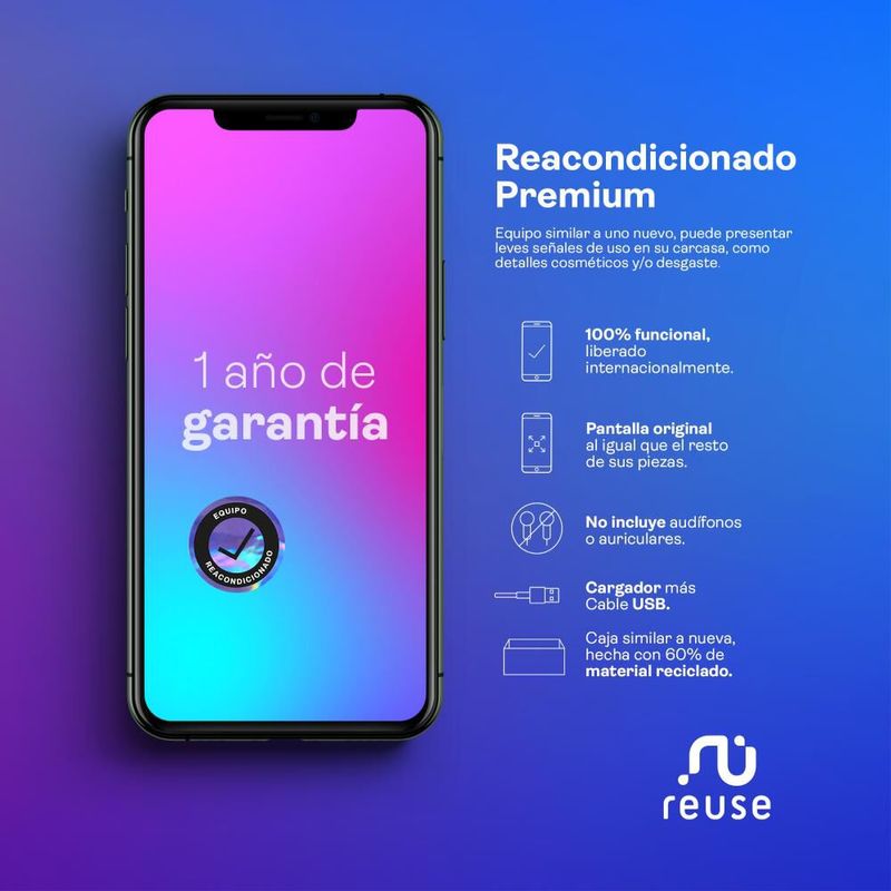 iPhone XS 256 Gb Plata, iPhone reacondicionado