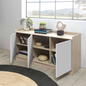 Aparador Moderno Mara Roble/Blanco 139cm