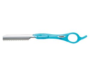 Navaja Feather para corte de cabello celeste