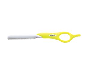 Navaja Feather para corte de cabello amarillla