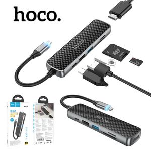 6 en 1 Tipo C a HDMI USB 3.0 + TF Micro SD Lector de tarjetas Hub HOCO